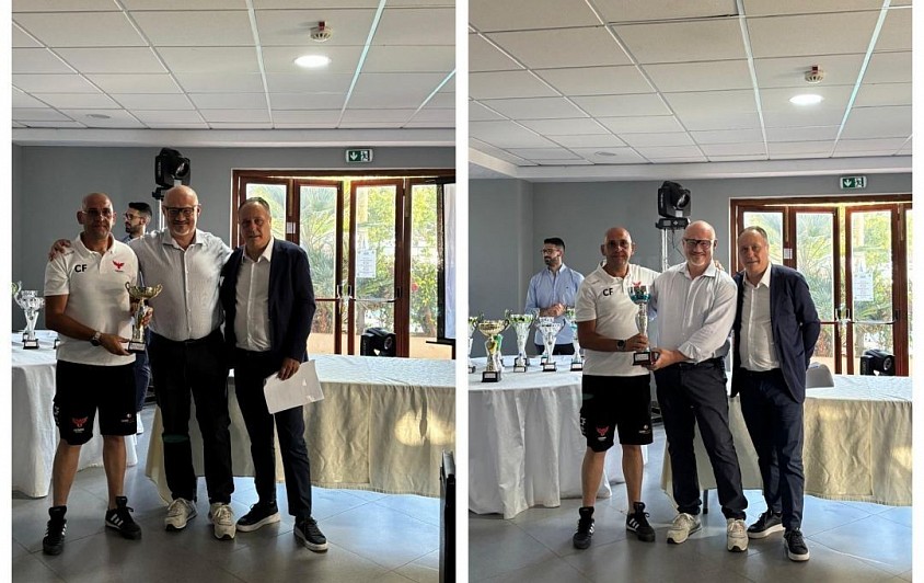 Premiazione FIGC presso hotel dei Pini Porto Empedocle giusto ricoscimento per l'obbiettivo della C2 centrato