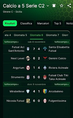 6 GIORNATA
