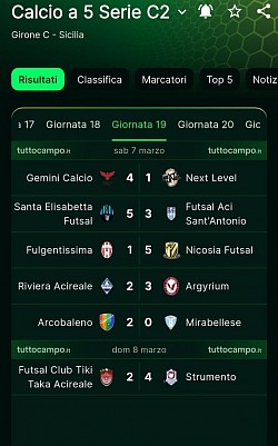 19 GIORNATA