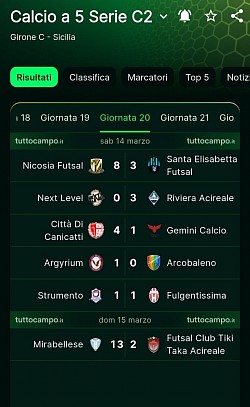 20 GIORNATA