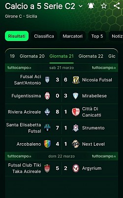 21 GIORNATA
