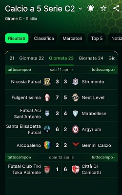 23 GIORNATA